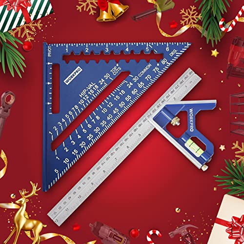 WORKPRO Carpenter Square and Square Ruler Set