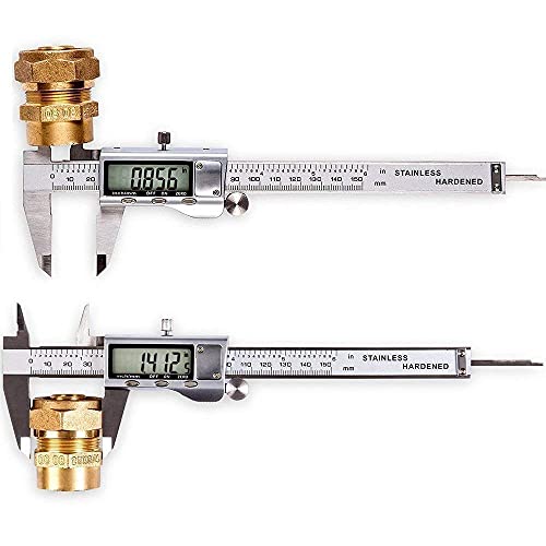 Digital Caliper with Stainless Steel, LCD Screen (6 Inch/150mm)