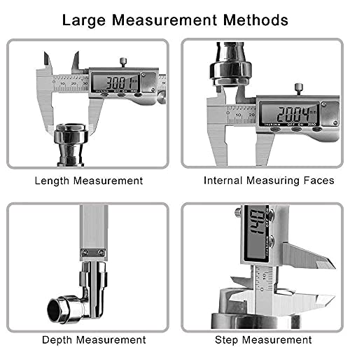 Digital Caliper with Stainless Steel, LCD Screen (6 Inch/150mm)