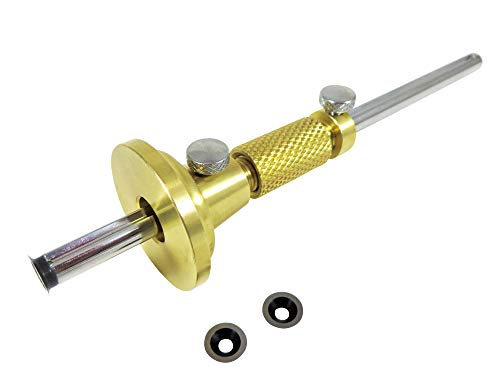 Woodworking Precision Marking Gauge with Extra Cutters, Brass