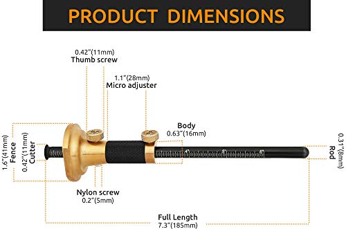 7" Brass Wheel Marking Gauge Kit