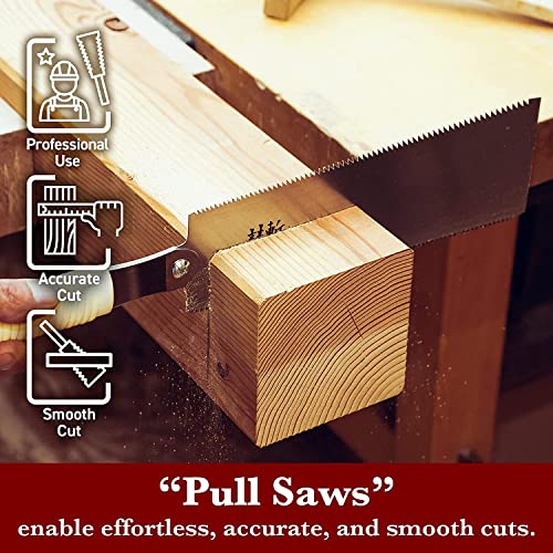 SUIZAN Japanese Ryoba Hand Saw for Woodworking