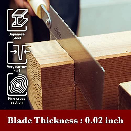 SUIZAN Japanese Ryoba Hand Saw for Woodworking