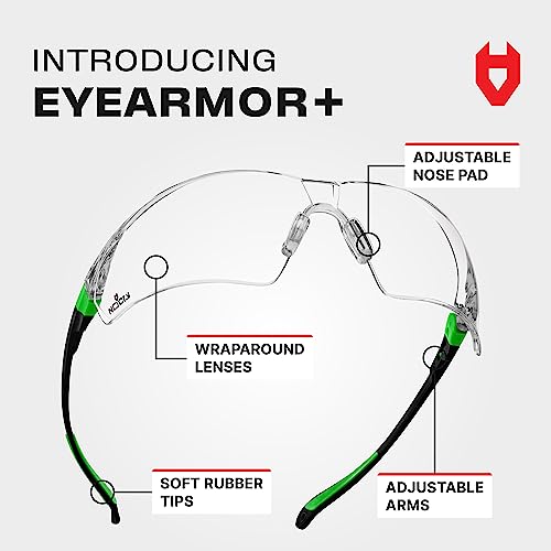 Clear Safety Glasses with Anti-Fog, Scratch Resistant Lenses