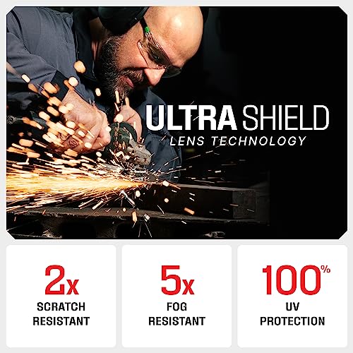 Clear Safety Glasses with Anti-Fog, Scratch Resistant Lenses