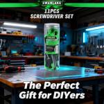 SWANLAKE 11-Piece Magnetic Screwdriver Set - Phillips/Flat Head