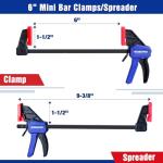 WORKPRO 6" Mini Bar Clamps - Woodworking Essentials