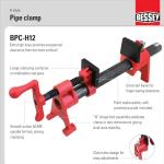 BESSEY H-Style Pipe Clamps - Versatile Workshop Clamp