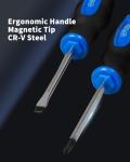 Magnetic Screwdriver Set: 6-Piece with Cushion Grip
