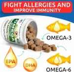 Omega 3 Fish Oil Treats for Dogs - 180 Count