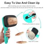Self-Cleaning Slicker Brush for Dogs, Cats, Rabbit