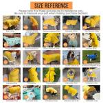 Lukovee Adjustable Waterproof Dog Raincoat - Yellow