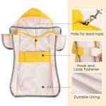 Lukovee Adjustable Waterproof Dog Raincoat - Yellow