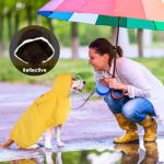 Lukovee Adjustable Waterproof Dog Raincoat - Yellow