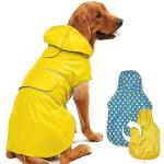 Reversible Waterproof Dog Raincoat with Leash Hole