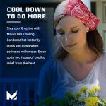 MISSION Red Paisley Cooling Bandana for Dogs