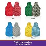 Reversible Waterproof Dog Raincoat with Leash Hole