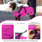 Reflective Waterproof Dog Coat with Harness