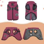 Warm Dog Winter Coat with Built-in Harness