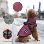 Warm Dog Winter Coat with Built-in Harness