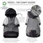 Pet Passion Rocky Black Organic Cotton Dog Hoodie