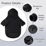 Cozy Black Hoodie for Medium Large Dogs