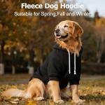 Cozy Black Hoodie for Medium Large Dogs