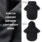 Cozy Black Hoodie for Medium Large Dogs