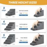 Aodisman Non-Slip 3-Step Ramp for Pets