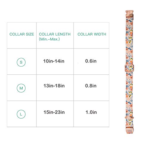 Adjustable Metal Buckle Dog Collar - Flower3