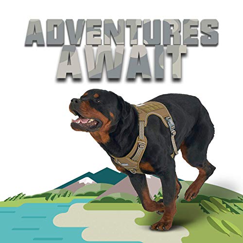 Large Dog Tactical Harness - Reflective & Adjustable