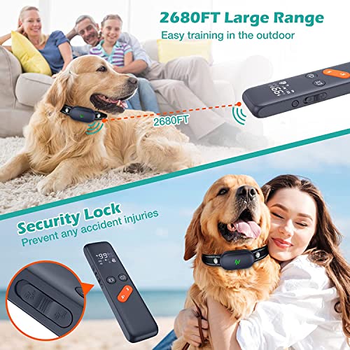 Electric Dog Training Collar with Remote, Waterproof, Rechargeable