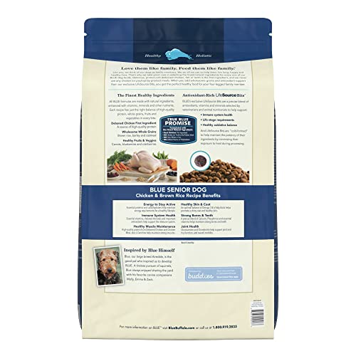 Blue Buffalo Senior Dog Food, Chicken and Rice