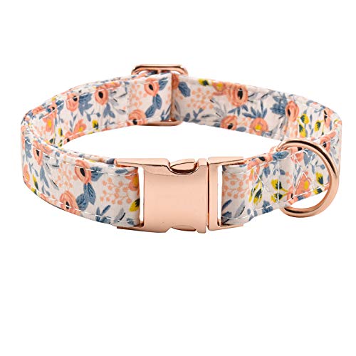 Adjustable Metal Buckle Dog Collar - Flower3