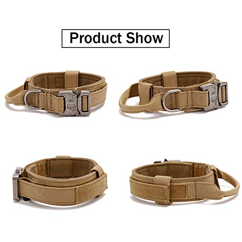 Military Style Adjustable Dog Collar with Handle