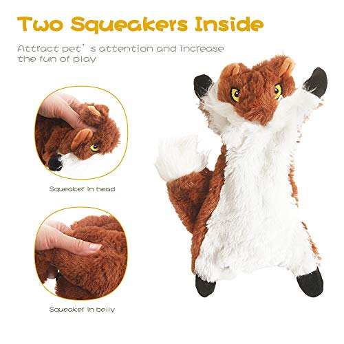 Squeaky Plush Dog Toy for Chewers, Durable and Interactive