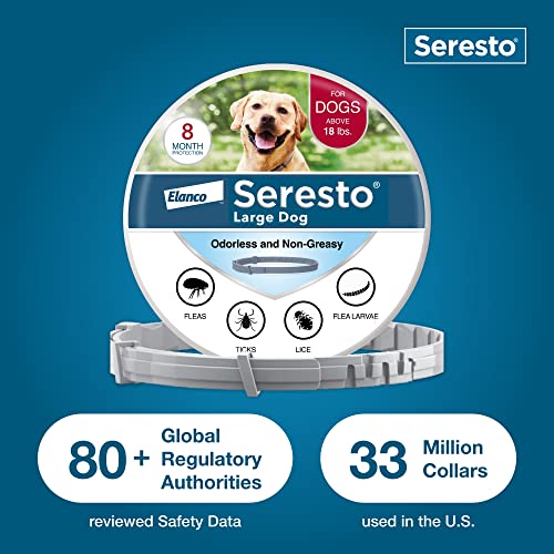 Seresto Large Dog Flea & Tick Collar | 8-Month Protection
