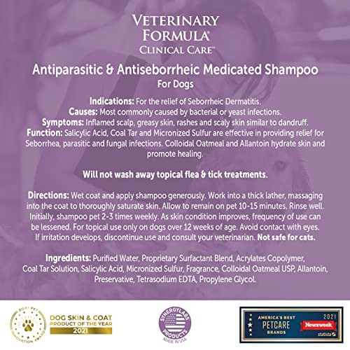 Antifungal Dog Shampoo for Soothing Skin, 16 oz
