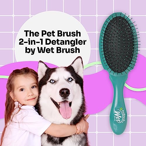 Dual-Sided Dog Grooming Brush - Soft Bristles