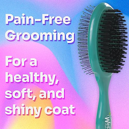 Dual-Sided Dog Grooming Brush - Soft Bristles