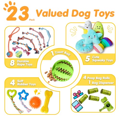 20 Pack Luxury Dog Chew Toys for Small Dogs