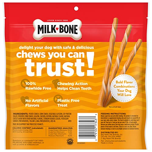Chicken Cheesy Flavor Twists Dog Chews, Bag of 70