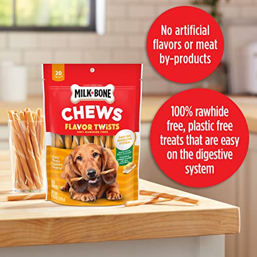 Chicken Cheesy Flavor Twists Dog Chews, Bag of 70