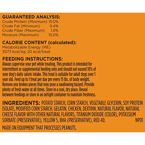 Chicken Cheesy Flavor Twists Dog Chews, Bag of 70