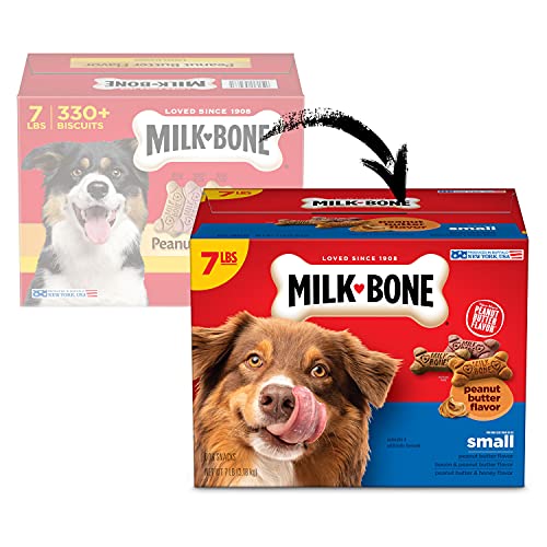 Peanut Butter Flavor Dog Treats, Small Biscuits, 7lbs