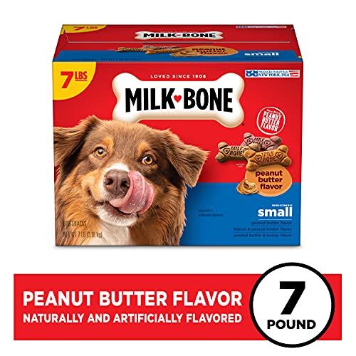 Peanut Butter Flavor Dog Treats, Small Biscuits, 7lbs