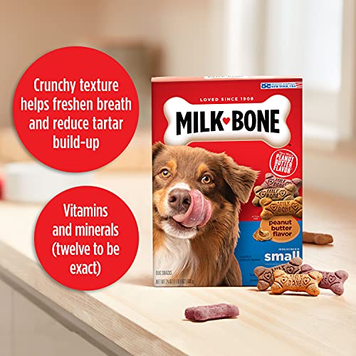 Peanut Butter Flavor Dog Treats, Small Biscuits, 7lbs