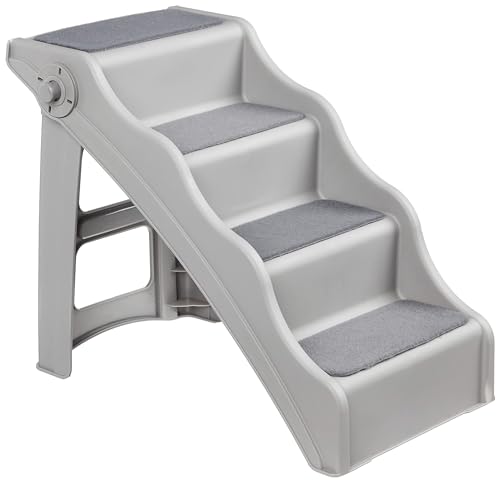 Foldable Steps for Dogs and Cats, Grey, 14.6"X24.82"X19.5