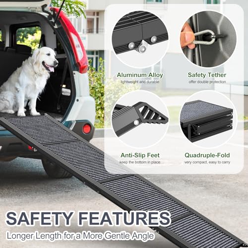 63" Long Dog Ramp for Car, SUV & Truck