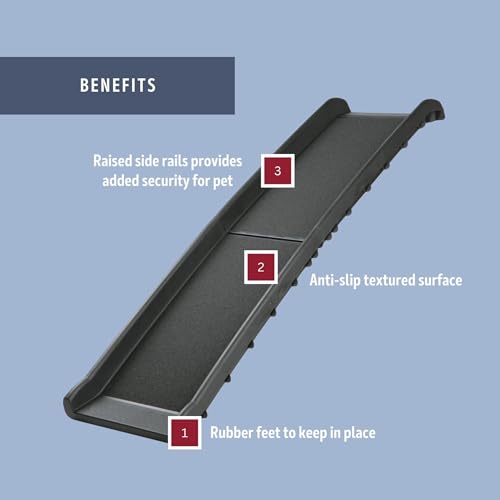 TRIXIE 62-in Folding Pet Ramp for Cars/SUVs, Non-Skid